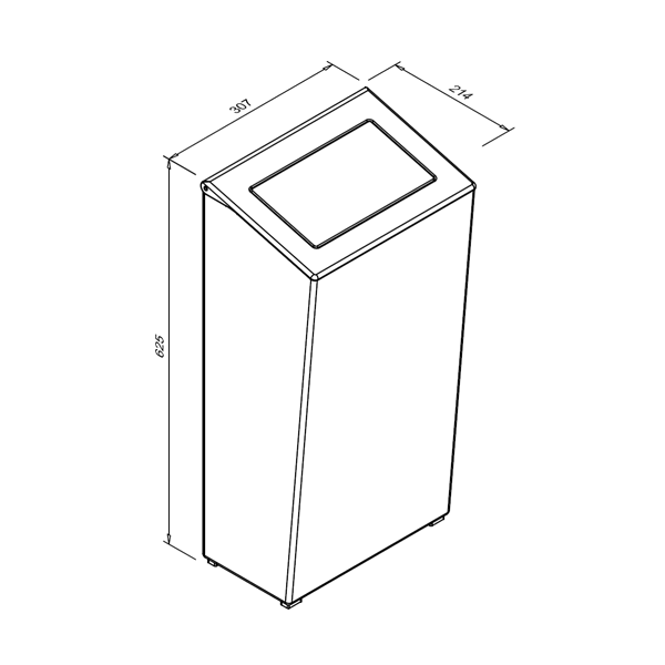 Kosz wiszacy - czarny 30 litrow 
